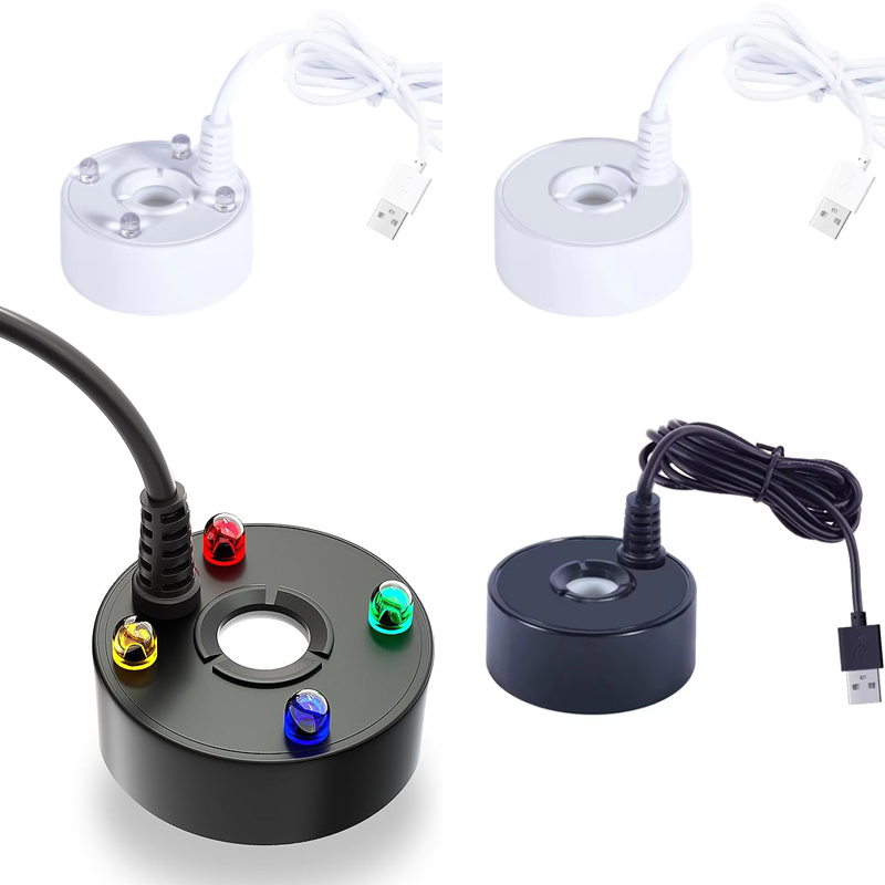 Terrarium Fogger Ultrasonic - Ультразвуковой распылитель тумана USB 4LED, портативный