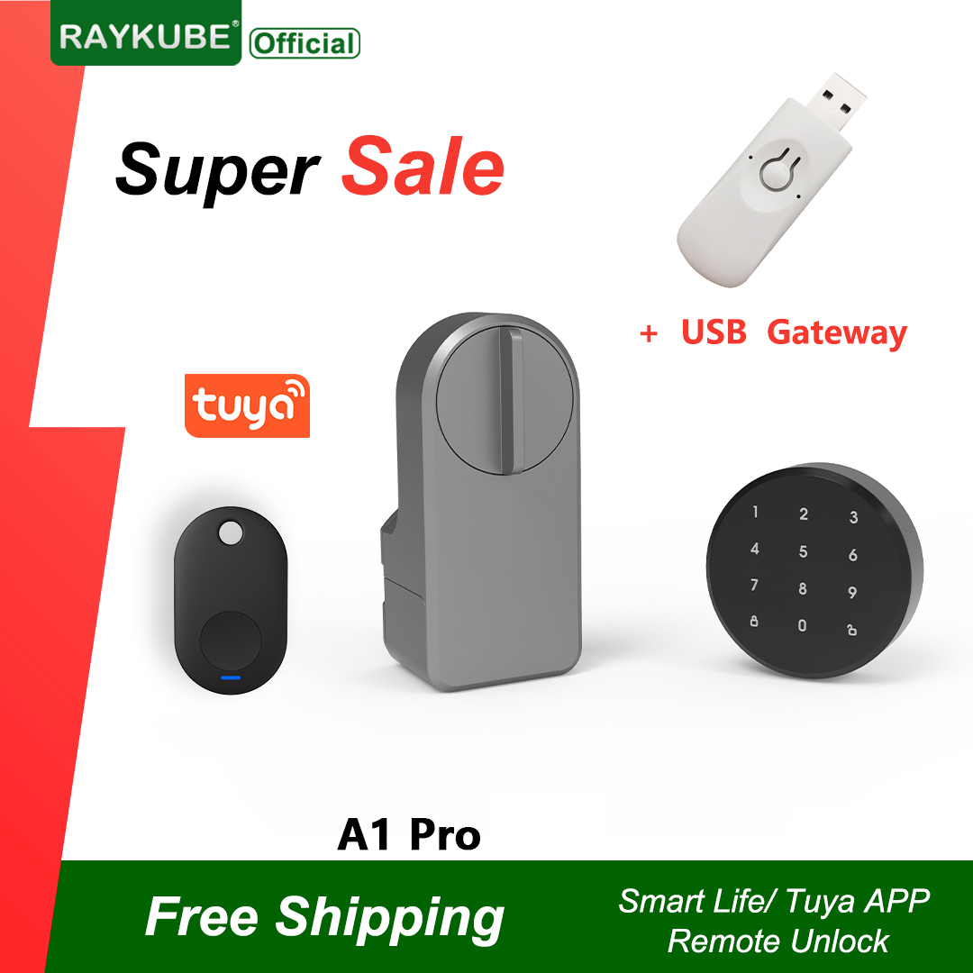 Glass Door Hinge - RAYKUBE A1 Pro Tuya BEL Комплект